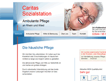 Tablet Screenshot of caritas-sozialstation-rhein-wied.de